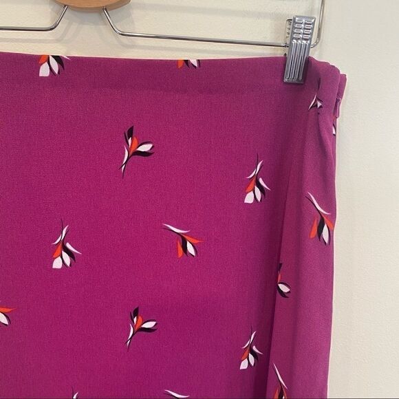 Halogen pink magenta floral midi skirt size 1X - Picture 4 of 8